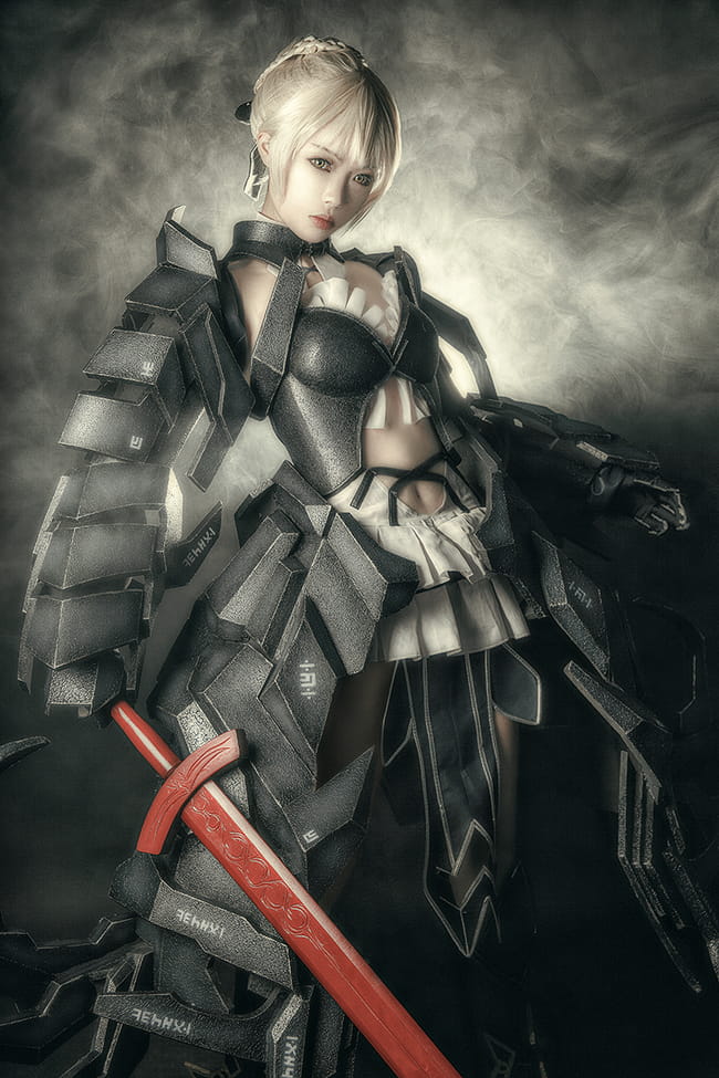 黑saber,fate,cos