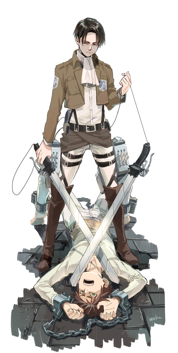 进击的兵长手机壁纸,兵长,艾伦,三笠
