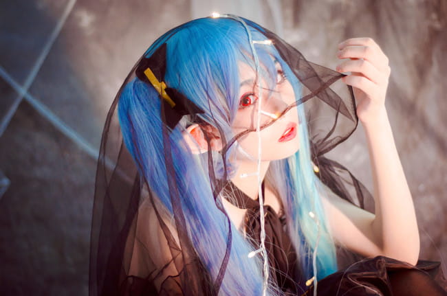 mikucos,初音未来cos,miku吸血鬼