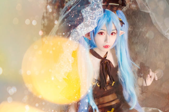 mikucos,初音未来cos,miku吸血鬼