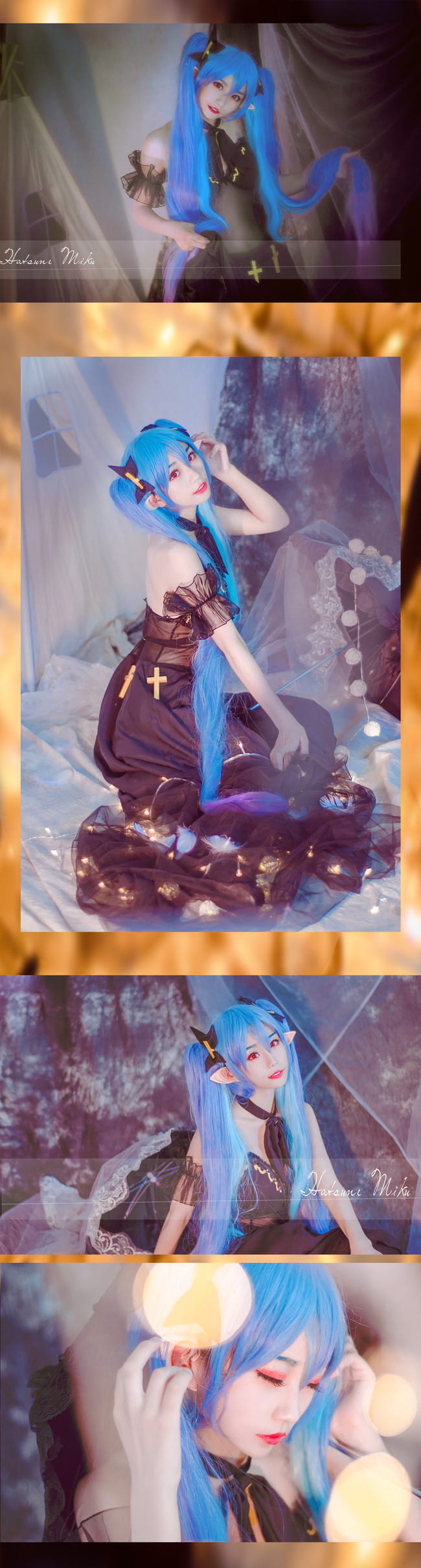 mikucos,初音未来cos,miku吸血鬼
