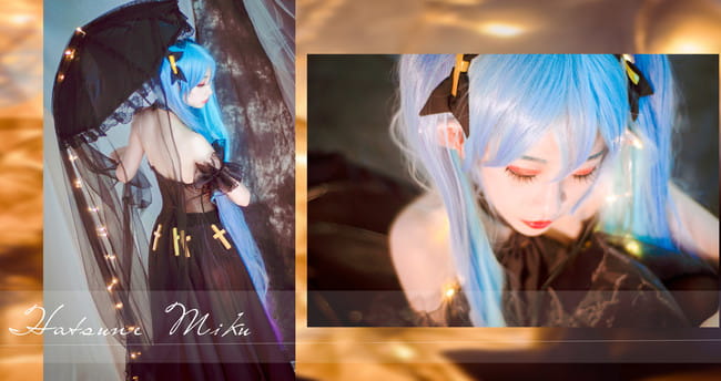 mikucos,初音未来cos,miku吸血鬼