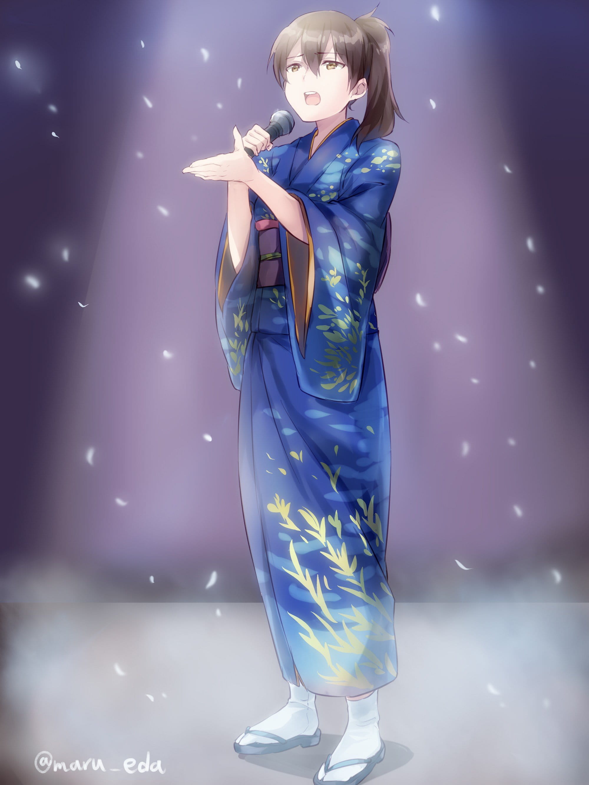 动漫本子,动漫和服少女,夏日祭