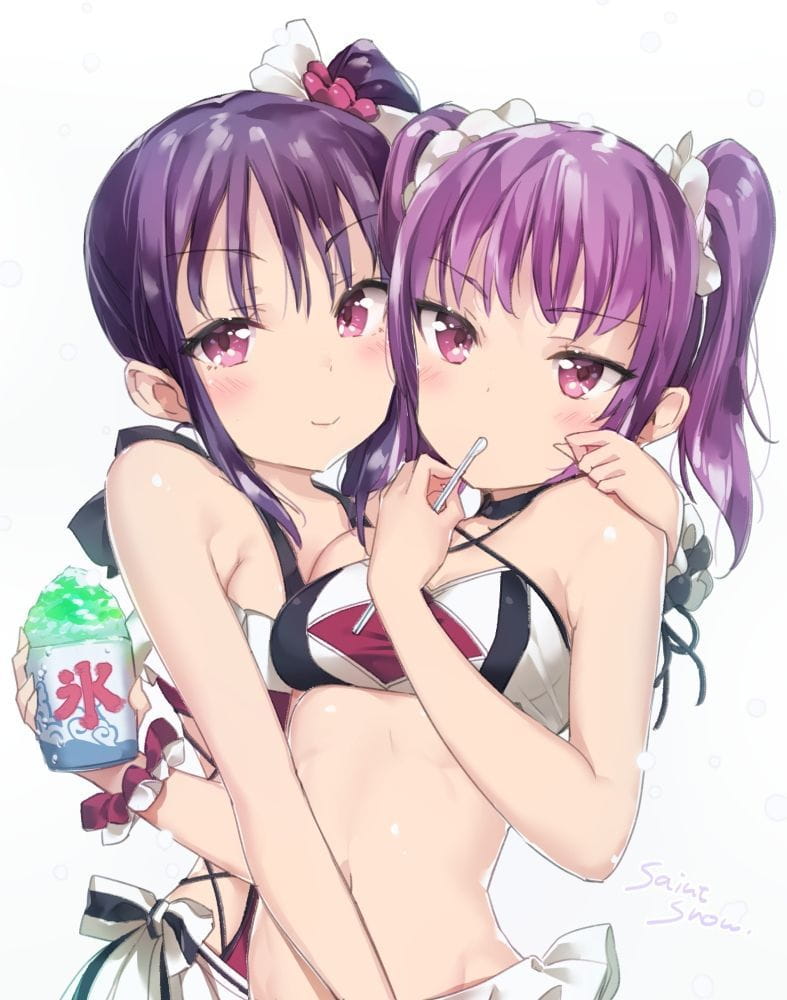 动漫本子,动漫福利图,动漫巨乳少女吃冰沙