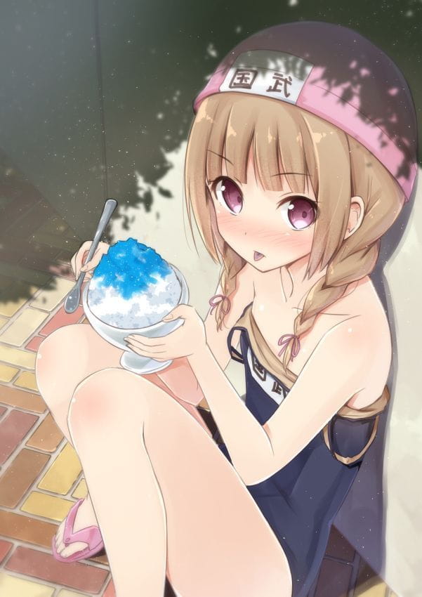 动漫本子,动漫福利图,动漫巨乳少女吃冰沙