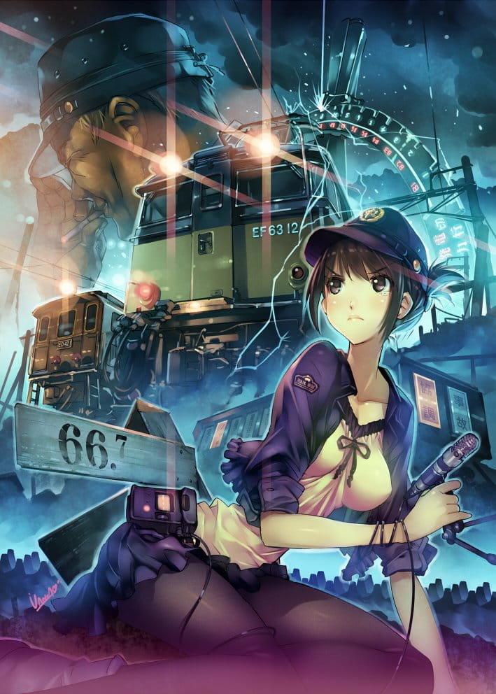 少女与电车,情人节壁纸,七夕动漫壁纸