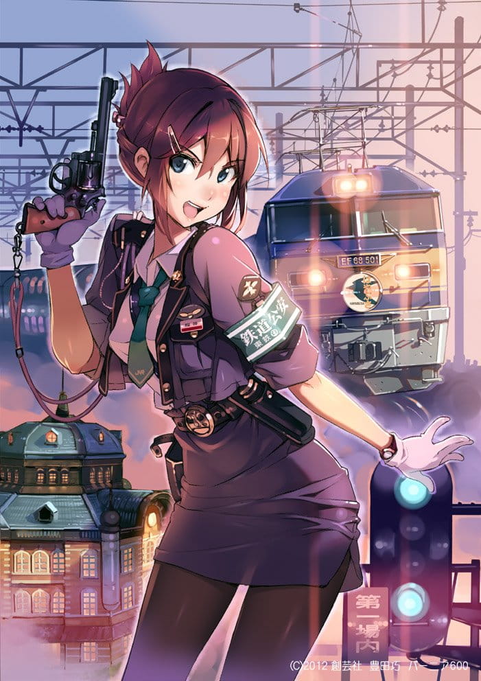 少女与电车,情人节壁纸,七夕动漫壁纸