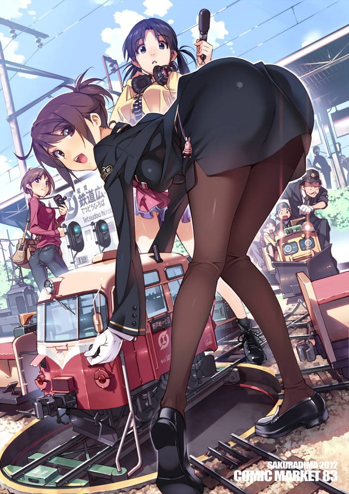 少女与电车,情人节壁纸,七夕动漫壁纸