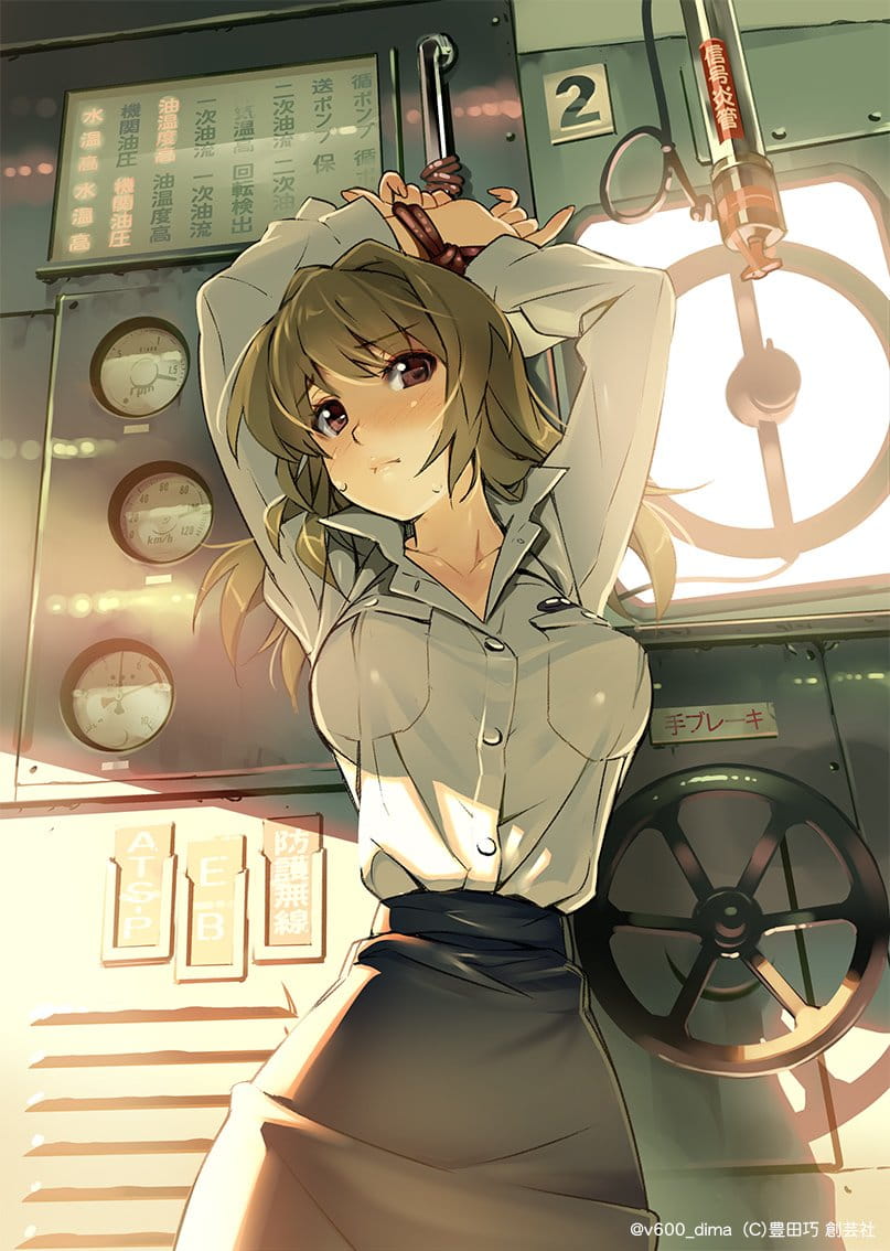 少女与电车,情人节壁纸,七夕动漫壁纸