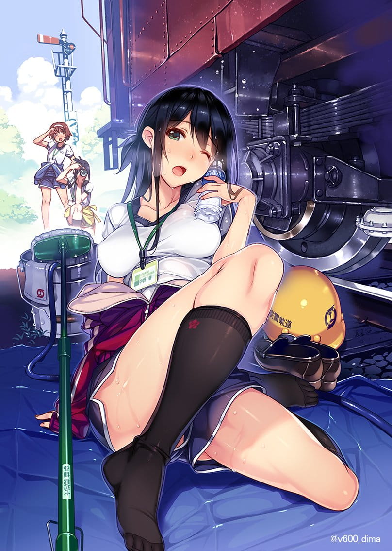 少女与电车,情人节壁纸,七夕动漫壁纸