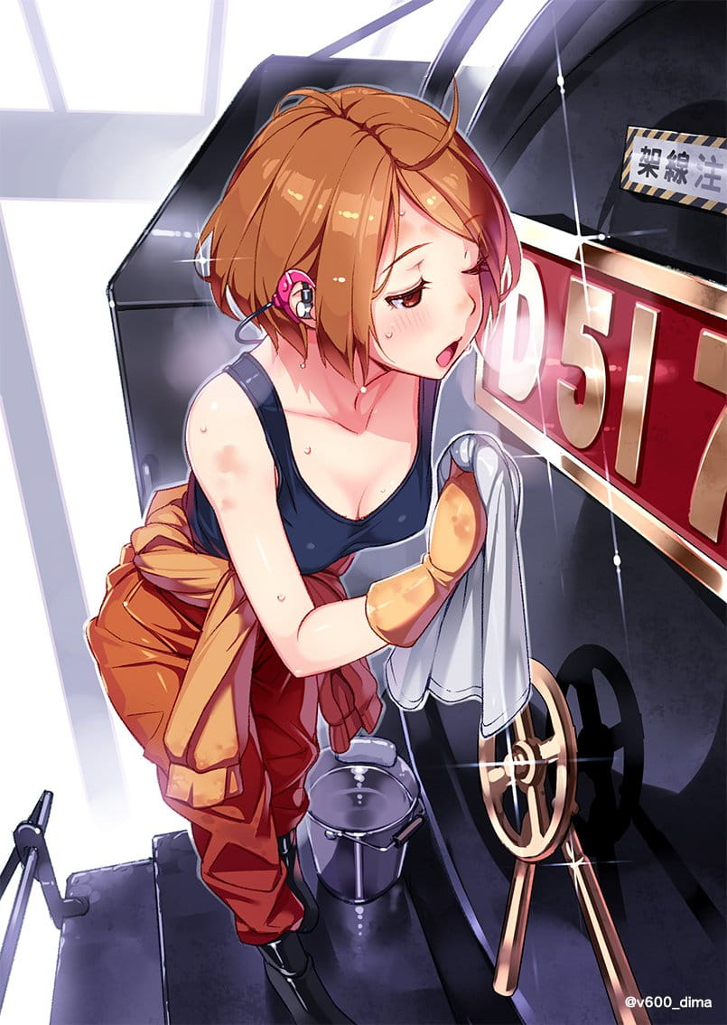 少女与电车,情人节壁纸,七夕动漫壁纸