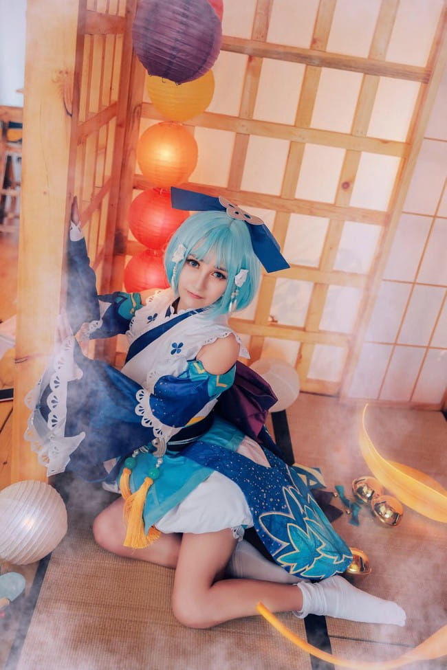 阴阳师手游,莹草cos,阿翘酱
