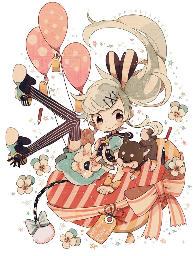 少女伴着气球升空 P站精选美图特辑 二次元动漫福利壁纸