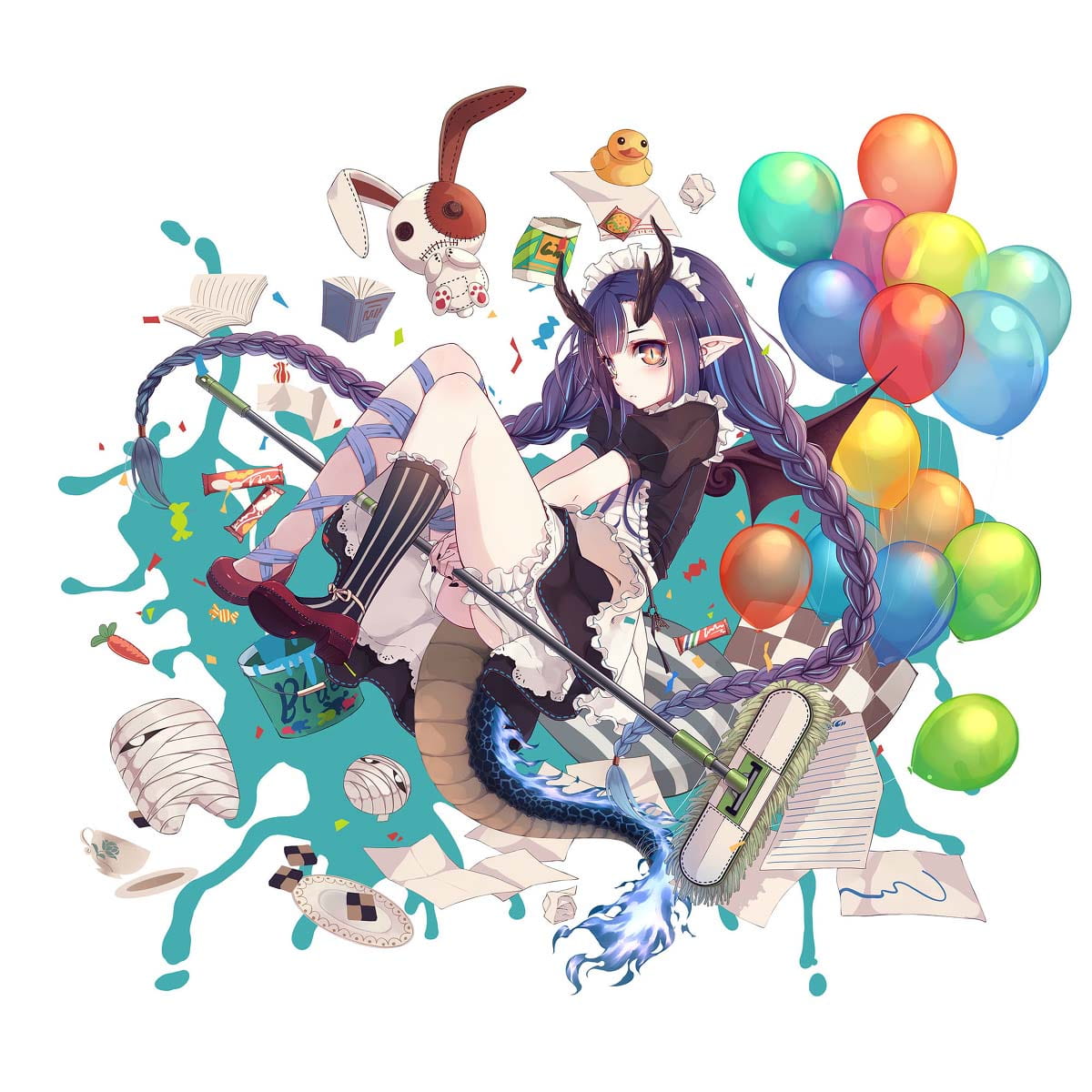 少女伴着气球升空 P站精选美图特辑 二次元动漫福利壁纸
