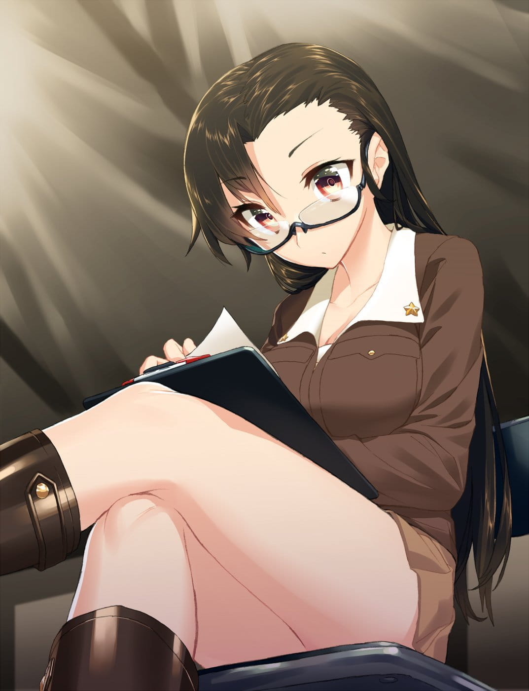 二次元靴子美少女,动漫福利图,动漫制服美图
