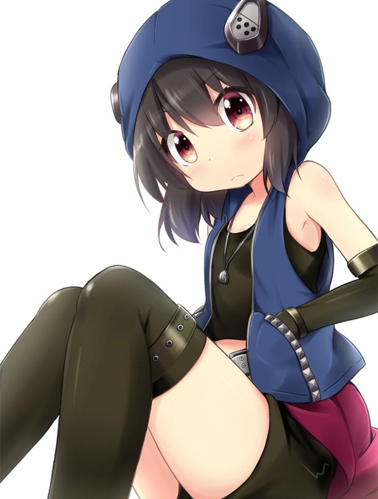 二次元靴子美少女,动漫福利图,动漫制服美图