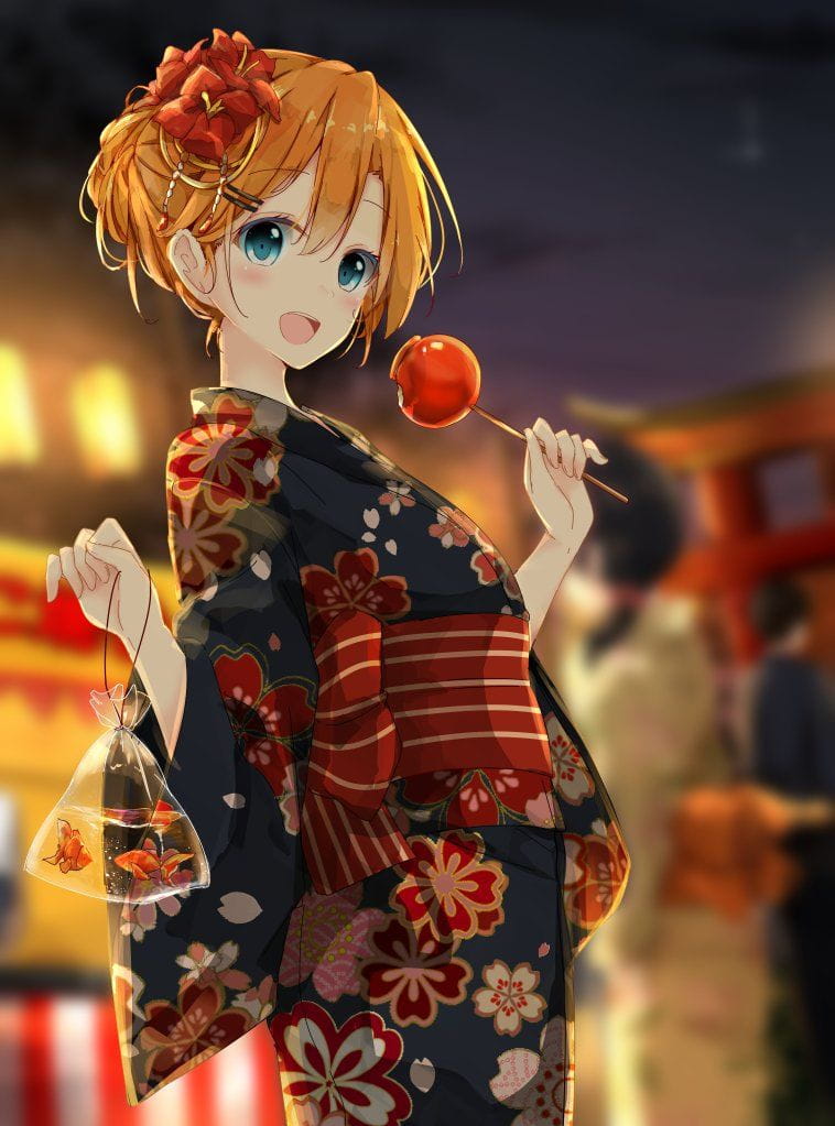 动漫和服,和服美少女,二次元和服