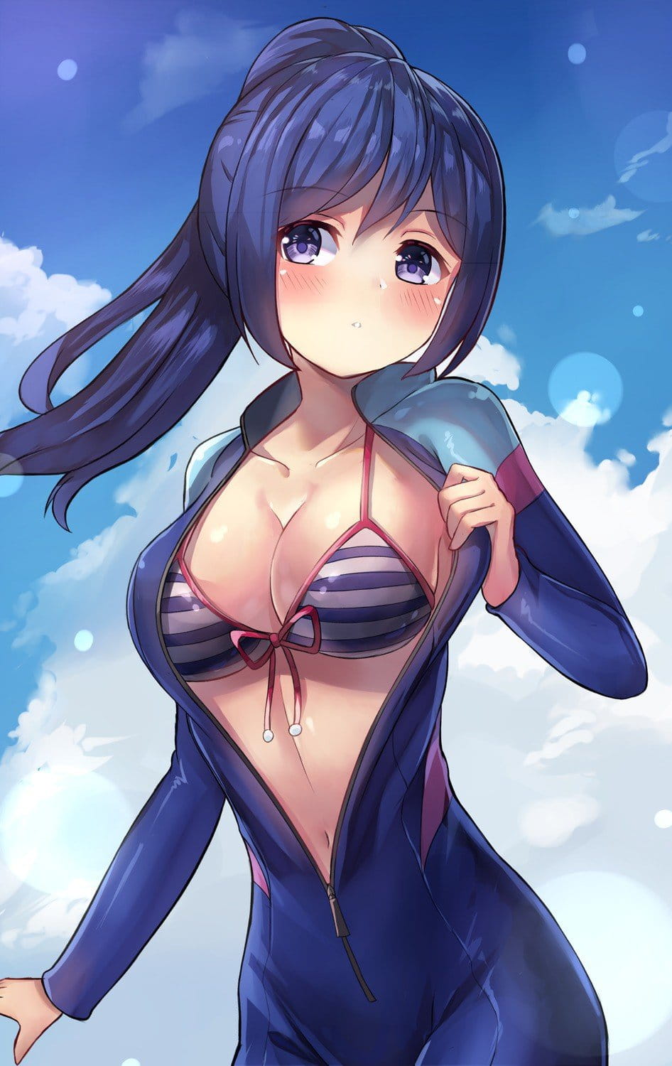 动漫美少女壁纸,二次元扎马尾美少女,动漫福利