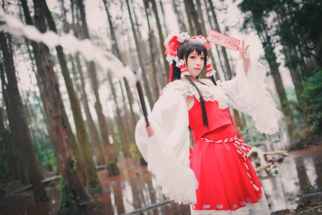 东方Project,博丽灵梦cos,兔子兔子兔w