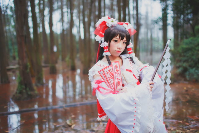 东方Project,博丽灵梦cos,兔子兔子兔w