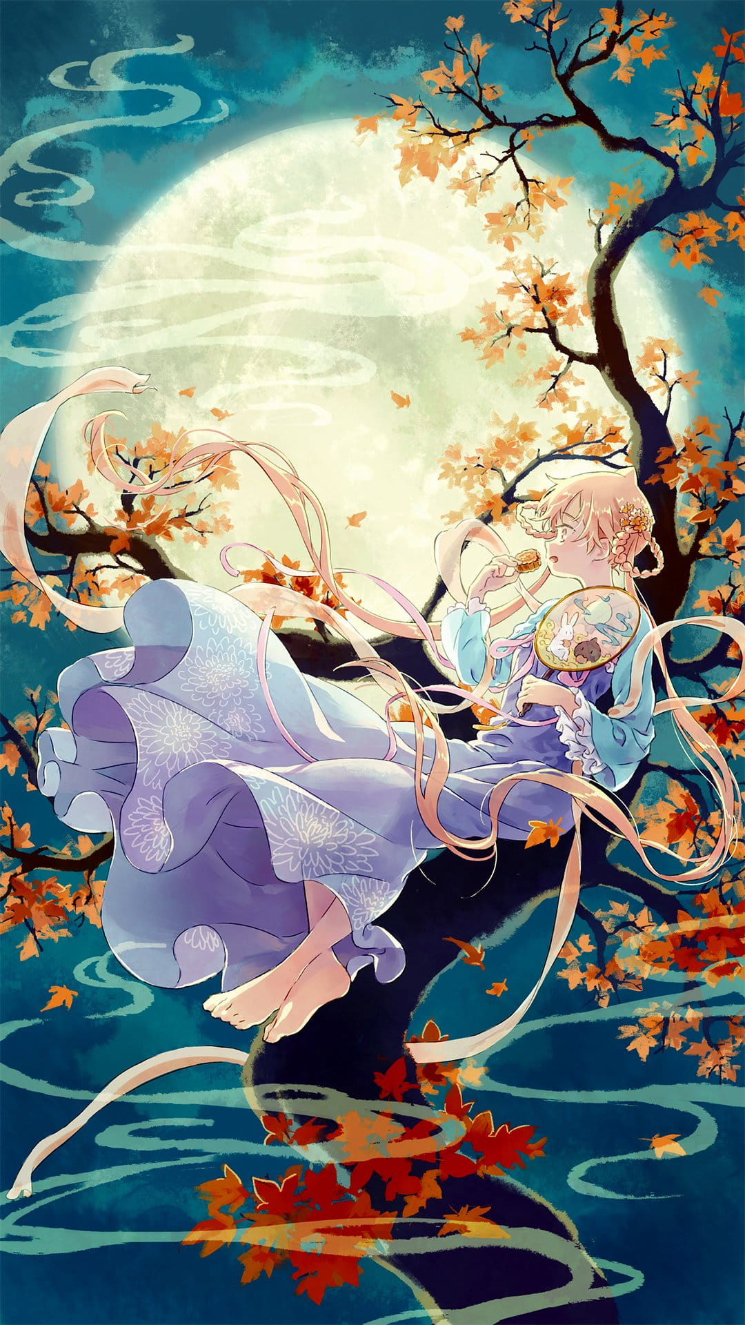 初音中秋,动漫中秋图片,初音壁纸