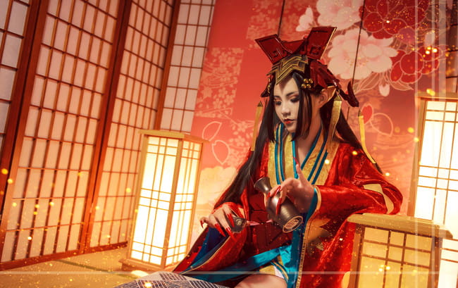 网易阴阳师,鬼女红叶cos,初七的柒_