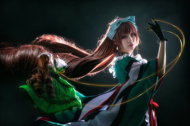 蔷薇少女cosplay,翠星石cosplay,汐兔子