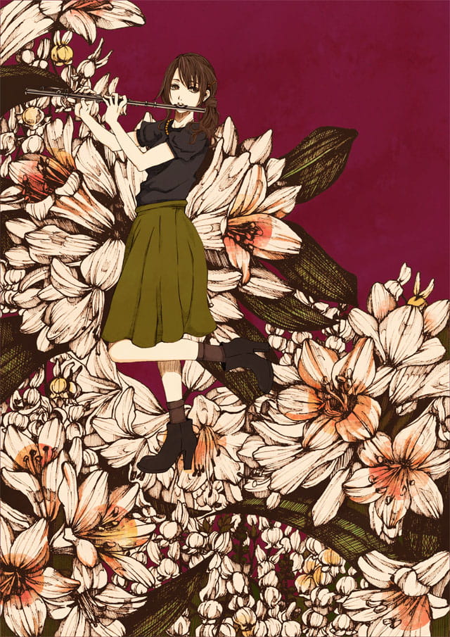 id=38627272,长笛少女图片,动漫乐器少女图片,古风动漫图片