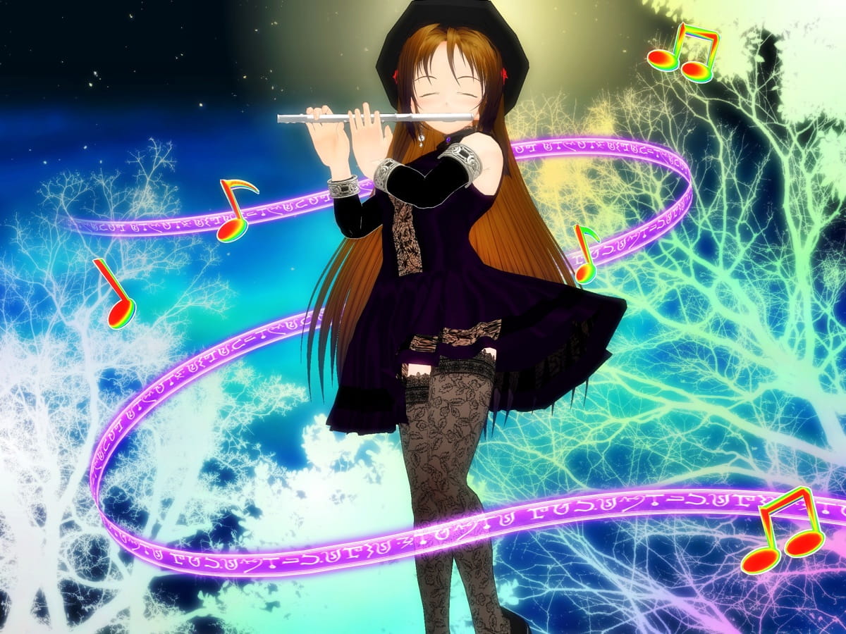 id=38991758,长笛少女图片,动漫乐器少女图片,古风动漫图片