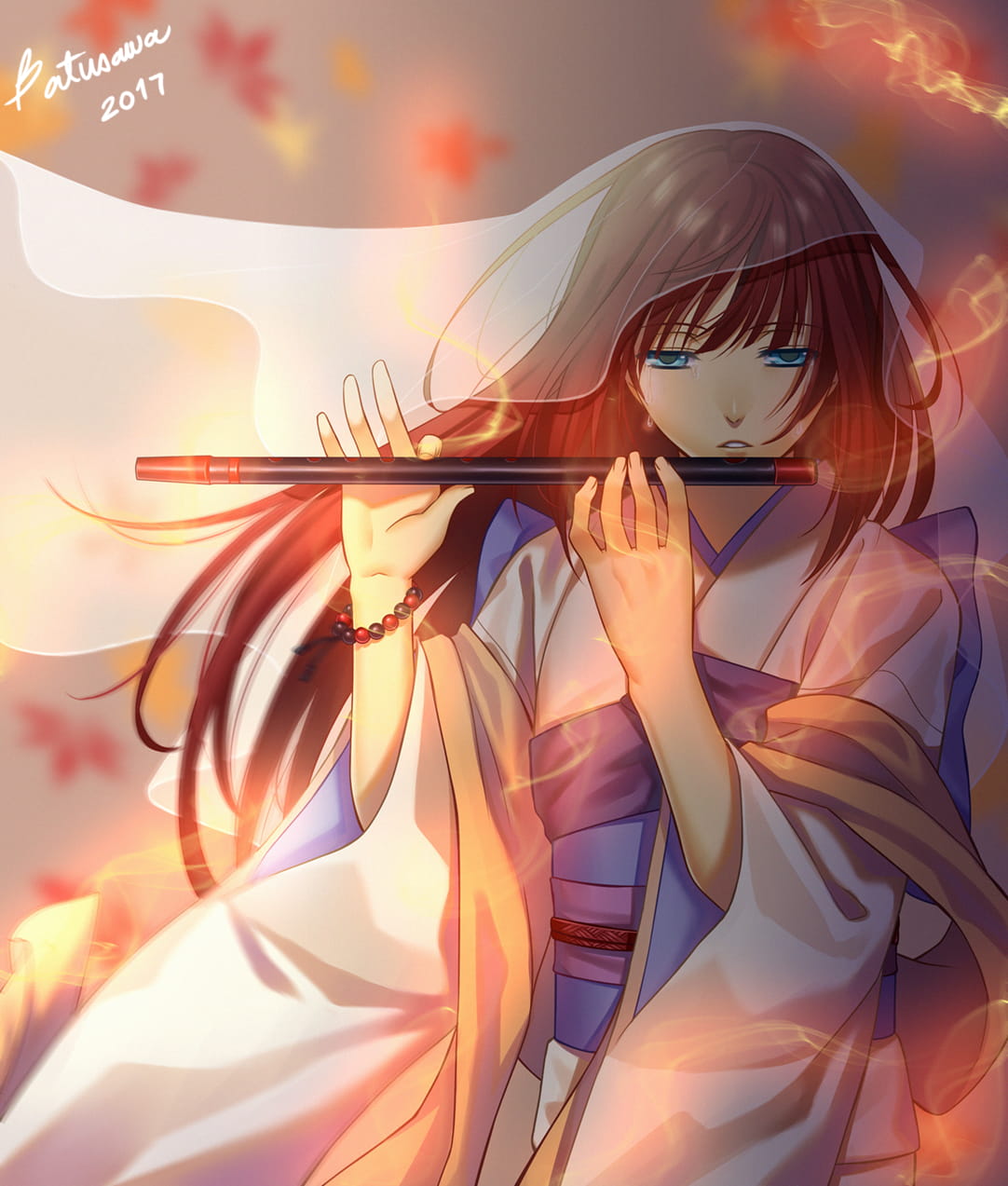id=61932440,长笛少女图片,动漫乐器少女图片,古风动漫图片