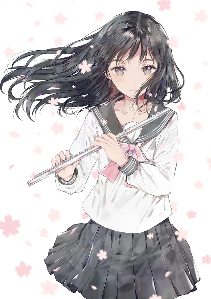 id=62273861,长笛少女图片,动漫乐器少女图片,古风动漫图片