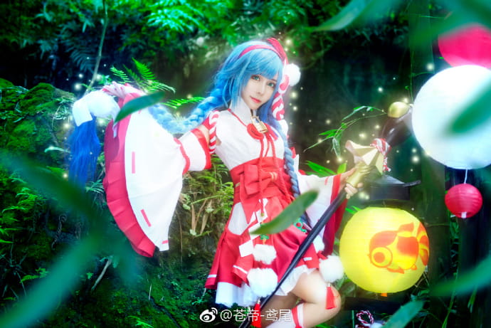 王者荣耀cos,伊势巫女大乔cos,cosplay图片