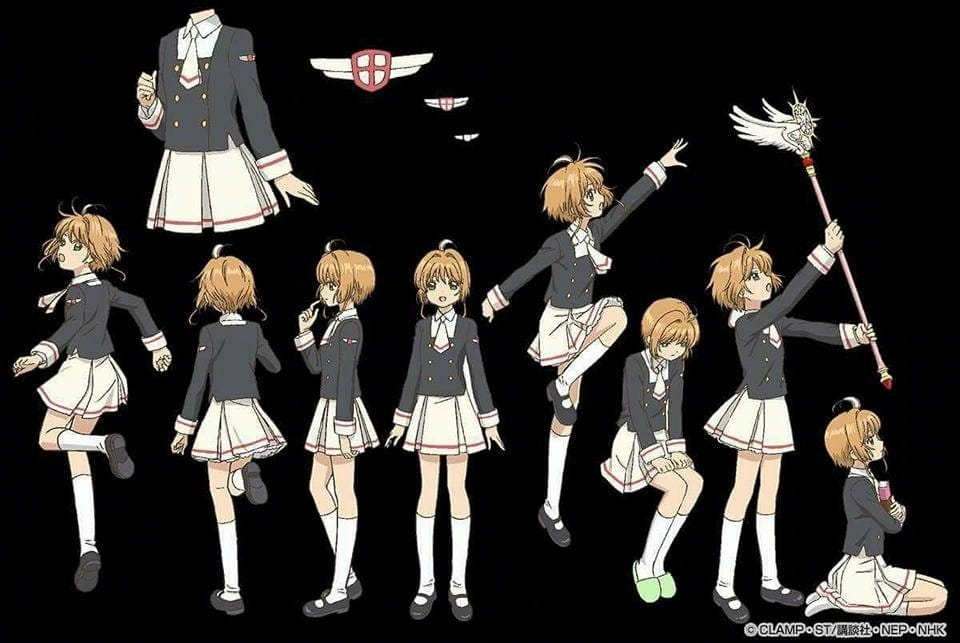 魔卡少女樱,小樱服装设定