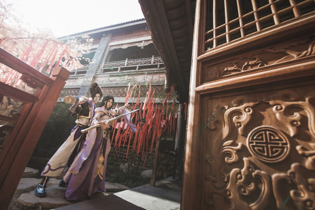 王者荣耀,紫霞露娜cos,至尊宝孙悟空cos,