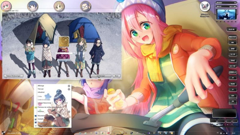 win7主题,摇曳露营，萌化电脑主题