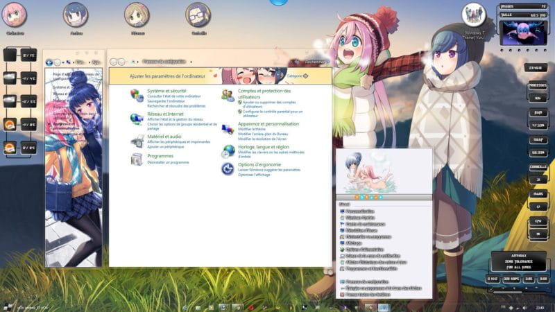 win7主题,摇曳露营，萌化电脑主题