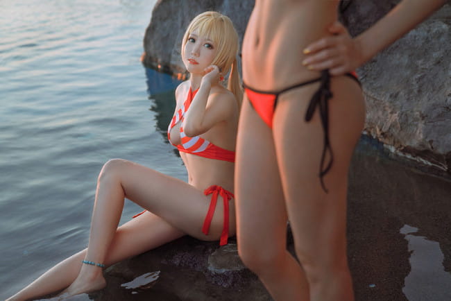 Fate,尼禄泳装,cosplay