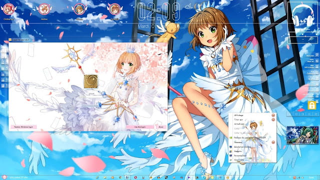 Windows 7,萌化电脑主题,魔卡少女樱