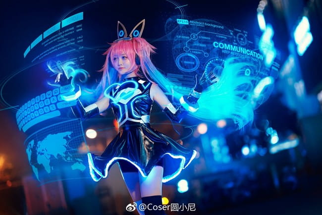 安琪拉少女黑客,王者荣耀,coser圆小尼