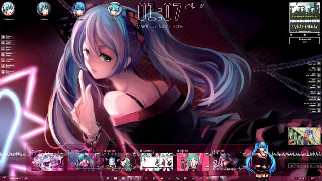 Windows10,萌化电脑主题,初音未来