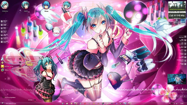 Windows10,萌化电脑主题,初音未来