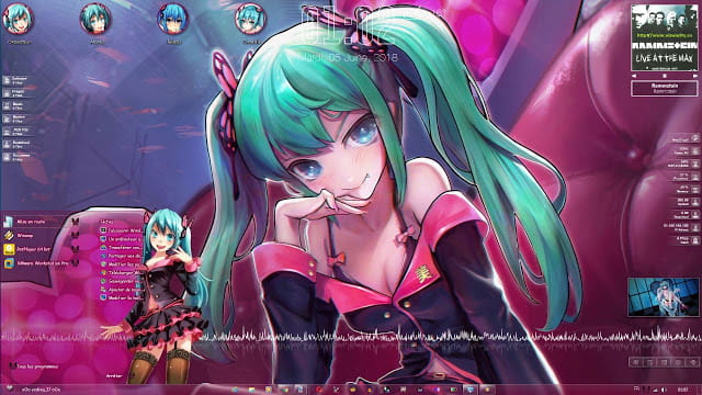 Windows10,萌化电脑主题,初音未来