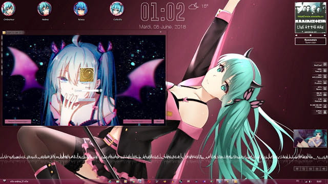 Windows10,萌化电脑主题,初音未来