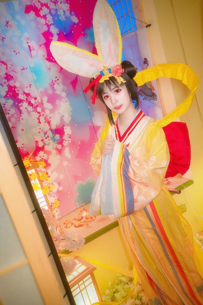 阴阳师手游,山兔cos,紫渊