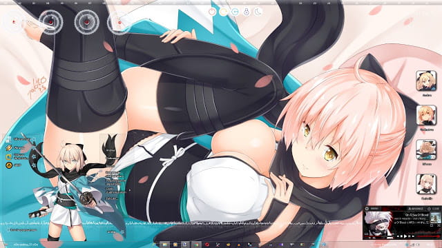 Windows7,萌化电脑主题,冲田总司