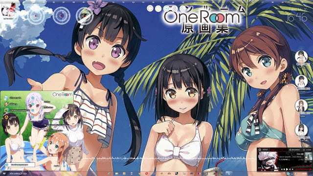 Windows7,萌化电脑主题,One Room