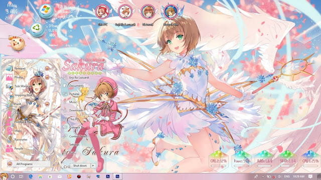 Windows7,电脑主题,魔卡少女樱,小樱