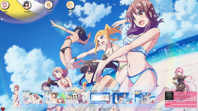 Windows7,萌化电脑主题,遥的接球