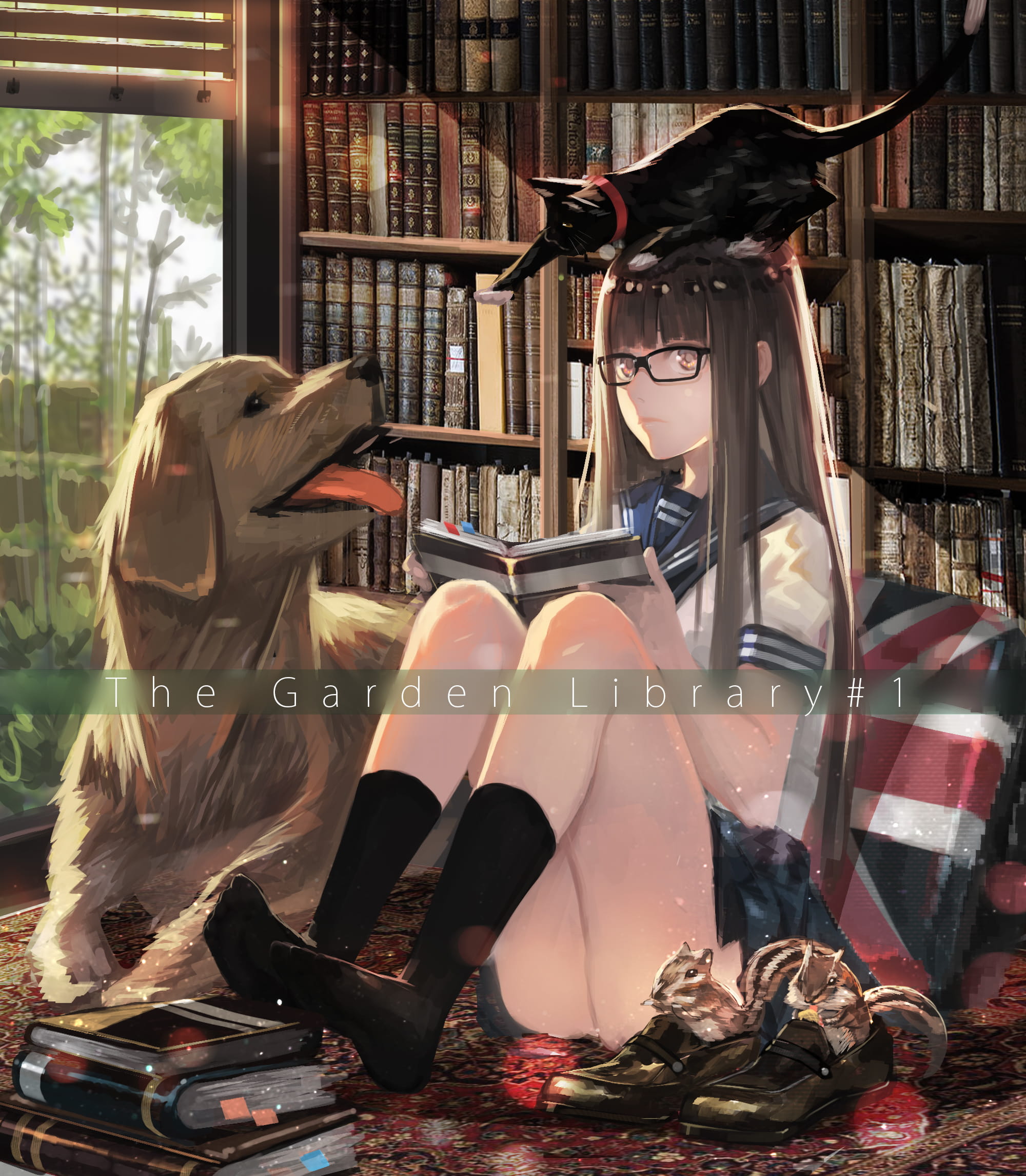 id=56439037,黑猫与少女特辑,动漫女生图片,动漫黑猫图片