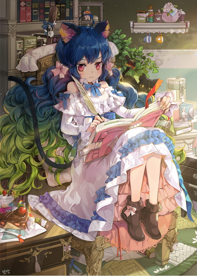id=65483787,黑猫与少女特辑,动漫女生图片,动漫黑猫图片